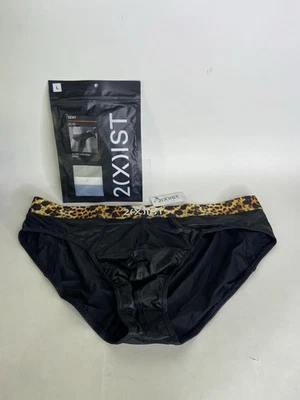 2xist Sexy Sliq Ultra Bajo Tiro Calzoncillo Ropa Interior Negro Belleza Leopardo Para Hombres Talla L Foto 1 de 4