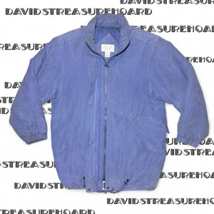 Vintage Faux Suede Worthington Womens Size XL Winter Jacket Coat Baby Blue Outer - Picture 1 of 8