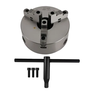 8" 3-jaw Self-centering Lathe Chucks fit CNC Drilling Milling 200 mm Plain Back - Picture 1 of 19