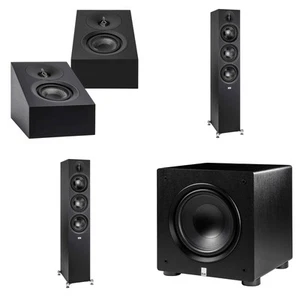 Elac DF63-BK - Debut 3.0 6.5" Floor Speaker - Black (Pair), ELAC DA43-BK Debu... - Picture 1 of 10
