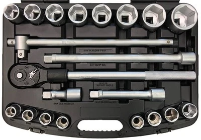 SW STAHL Jeu de clés à douilles, 3/4", 21 pièces - Photo 1/2