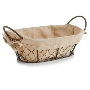 Zeller "Countrystyle Bread Basket, Brown/Beige, 26 x 17 x 9 cm Brown/Beige 26 x - Picture 1 of 5