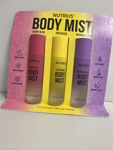 Nutrius Body Mist, Variety, 4 Fluid Ounce 3 bottles - Picture 1 of 1