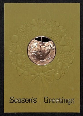 Franklin Mint "Hogar para Navidad" Richard Baldwin / Joseph Norman Medalla 1972 Foto 1 de 4