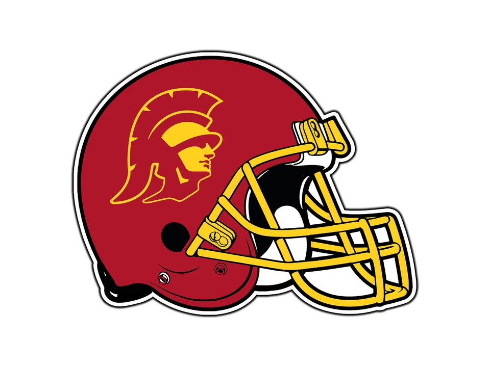 USC Trojans Helmet Logo College Sticker Waterproof Vinyl Decal Die-Cut Car