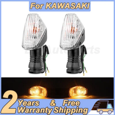 2X Indicador de señal de giro para KAWASAKI Z750S ZX6R ZX6RR KLE 500/650 VERSYS KLR650 Foto 1 de 4