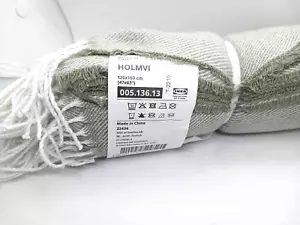 Ikea Holmvi throw Blanket 005.136.13 Light green Sage 47"x63" NEW - Picture 1 of 2