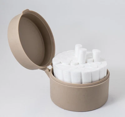 Dental Round Cotton Roll Holder Organizer W/ Embedded Placement Pins - Beige - Image 1 of 3
