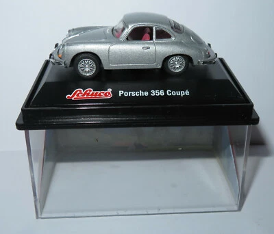 Micro Metal Die Cast Schuco Porsche 356 Coupe Grigio Chiaro 1/72 In Scatola - Immagine 1 di 4