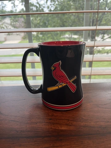St Louis Cardinals Blue Design 15oz Sculpted Relief Coffee Mug ] MLB Tea Cup Cover