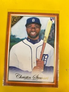 D52526  2019 Topps Gallery Autographs Orange #80 Christin Stewart TIGERS #21/25