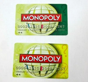 Set 2 Monopoly Here & Now World Edition Electronic Banking Cards Replacement pcs - Picture 1 of 6