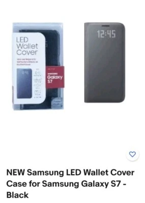 Samsung LED Wallet Cover Case for Samsung Galaxy S7 - Black  - Image 1 of 4