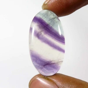 Multi Fluorite Gemstone 29x15mm Polished Plain Oval 27Cts Natural Cabochon FR-71 - Picture 1 of 9
