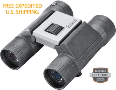 BUSHNELL POWERVIEW 2 Crisp 10x25 Compact Metal Body Rubber ARMORED BINOCULAR  - Image 1 of 4