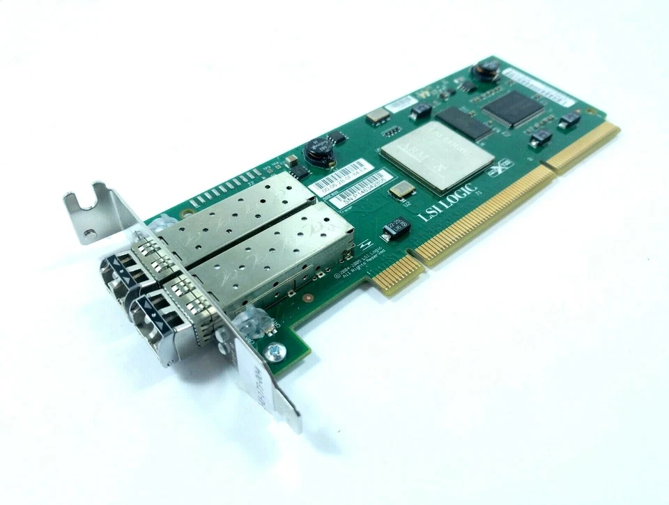 LSI Logic LSI7204LXP-LC Dual Port 4Gb/s SFP PCI-X Low Profile Network Card - Image 1 of 1