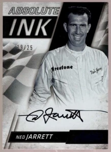NED JARRETT 19/25 ON CARD AUTO SP 2017 ABSOLUTE INK AUTOGRAPH - Picture 1 of 1