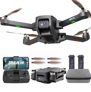 Idea16 4K Drone EIS Double Camera Drone For Adults/Youth. 2 Batteries - 60min