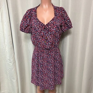 Michael Kors Above Knee Smocked Waist Dress Women's Size Small Floral Print - Picture 1 of 12