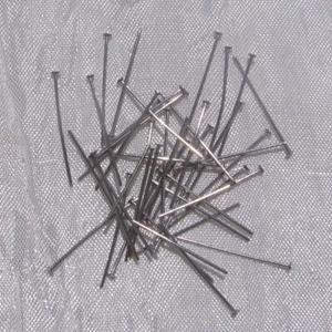 Lot de 100 tiges à tête plate acier inoxydable  20mm x 0,6mm tiges inox - IN79 - Picture 1 of 2