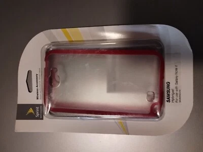NIB Sprint for Clear Hybrigel case for Samsung Galaxy Note II (Clear/ Red) - Image 1 of 3
