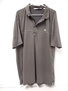 Travis Mathew Herren Poloshirt XL Grau Einfarbig Jersey Kurzarm - Bild 1 von 5