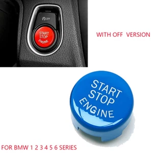 FOR BMW F10 F20 F30 F33 F48 F15 F16 X3 X4 START STOP BUTTON ENGINE WITH OFF BLUE - Picture 1 of 5