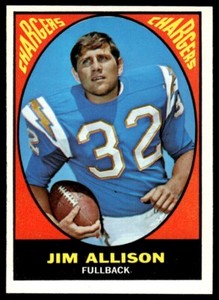 1967 Topps Jim Allison RC San Diego Chargers #122