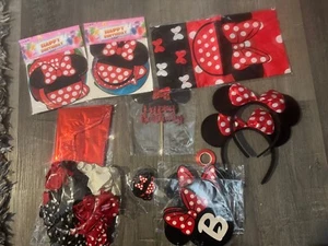 Minnie Mouse Suministros de Fiesta de Cumpleaños Banner, Globos, Mantel y Más - Imagen 1 de 5