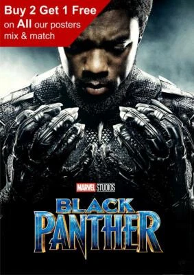 Black Panther Chadwick Boseman 2018 Poster A5 A4 A3 A2 A1 - image 1 of 3