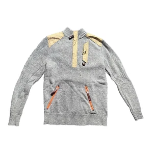 Alps & Meters Original Alpine Guide Sweater Sz Small Wool Blend Ski Sweater Gray - Picture 1 of 19