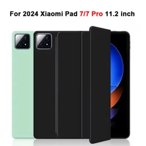 Custodia intelligente per Xiaomi Pad 7/7 Pro 11,2 pollici (2024) supporto magnetico flip cover PU - Foto 1 di 16