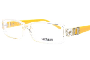 Bikkembergs BK06506 Crystal Clear Yellow Acetate Luxury Italy Eyeglasses 52-16mm - Picture 1 of 9