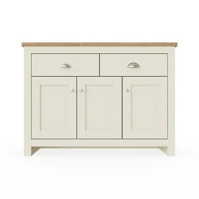 Cream Living Room Furniture 3 Door 2 Drawer Sideboard Storage Cabinet Cupboard