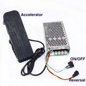 Foot Pedal Hall Throttle 100A Reversible PWM DC Motor Speed Control Soft Start - Picture 1 of 9