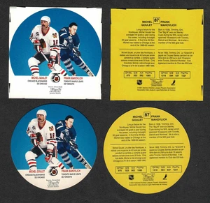 1991-92 disco Kraft, prueba de producción F. Mahovlich y M. Goulet, + disco según la emisión - Imagen 1 de 2