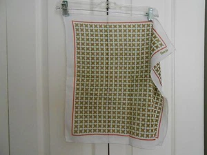 FIORIO--MADE IN ITALY--COTTON WHITE/RED/GREEN---18" X 18" - Picture 1 of 2