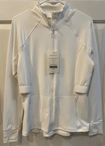 FANATICS “Trinity” Performance Athletic Jacket-White-Full Zip-Thumb Holes NWT - Picture 1 of 6
