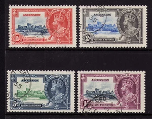 1935 Ascension SC 33-36 | SG 31-34 KGV Silver Jubilee Used Set of 4 - Picture 1 of 3