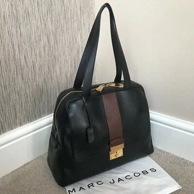 Marc Jacobs Charlie BEUTELTASCHE SCHWARZ LEDER HERGESTELLT IN ITALIEN EINZELHANDEL £1100 NEU MIT ETIKETT - Bild 1 von 4
