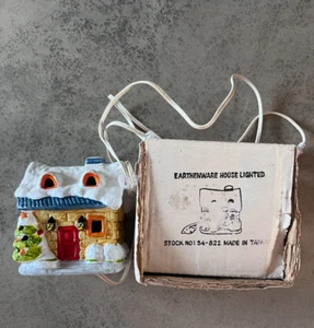 Ceramic House Village Earthenware Christmas Decor New with Box - Picture 1 of 1
