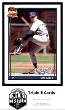 1991 Topps #606 Jim Gott Los Angeles Dodgers ~A5G