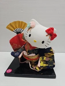 Sanrio Hello Kitty schwarz rot Puppe Figur Keramik Japan 2012 Vintage - Bild 1 von 6