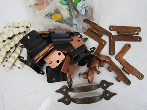 Large LOT Amerock Hammered Copper Drawer Pulls Hinges VGT Cabinet Hardware USA - Picture 1 of 5