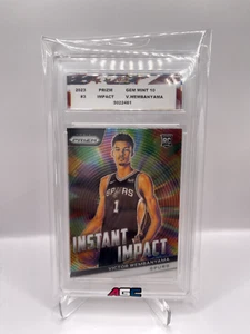 Prizm Victor Wembanyama RC 2023-24 impacto instantáneo verde AGC 10 gemas #3 Wemby SP - Imagen 1 de 2