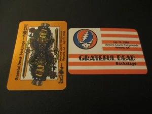 GRATEFUL DEAD BACKSTAGE PASS VENTURA COUNTY FAIRGROUNDS CA JULY 7/11+12/86-1986 - Picture 1 of 4