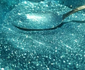 6oz Premium Sky Blue Metal Flake .008" Metallic Paint Additive Flakes - Picture 1 of 2