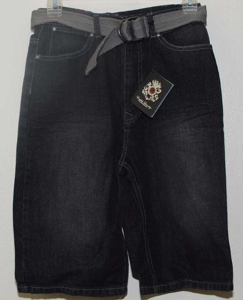 Pantalones Cortos de Lavandería Inglés con Cinturón Niño Talla 4 Negro Denim Nuevo con Etiquetas $48 Foto 1 de 1