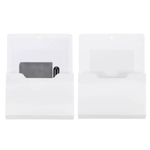 Magnetic File Holder, 2 Pack Magnetic Wall Holder Organizer File, White - Picture 1 of 6