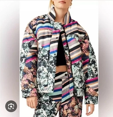 Free People FP Movement XL Floral Primaloft Bunny Slopes Puffer Coat NWT Ski - Image 1 of 4
